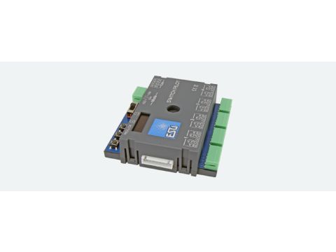 ESU SwitchPilot 3 - 4-voudige magneetartikeldecoder DCC/MM, OLED, met RC-feedback, updatebaar, RETAIL-verpakking (ESU51830)