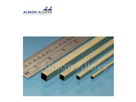 Albion Alloys Messing buis vierkant - 2.4  mm (SSB2M)