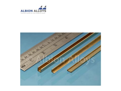 Albion Alloys Messing U-profiel - 1.5 x 1.5 x 1.5 mm (UC2)