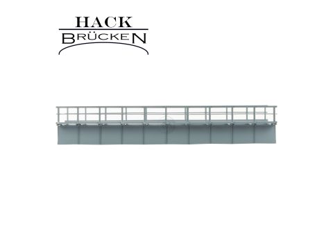 Hack Brücken Plaatligger brug - Enkelspoor T036 - Grijs - 36cm - H0 / 1:87 (60050)
