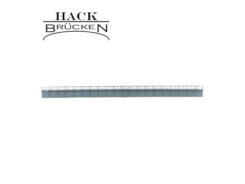 Hack Brücken Plaatligger brug - Enkelspoor T72 - Grijs - 72cm - H0 / 1:87 (12310)