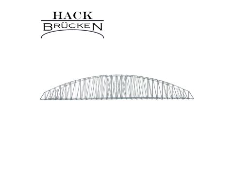 Hack Brücken Boogbrug - Dubbelspoor B100-A - Grijs - 100cm - H0 / 1:87 (13560)