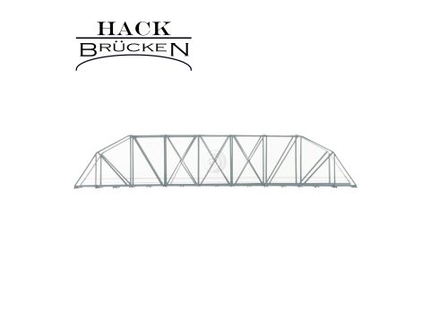 Hack Brücken Boogbrug - Enkelspoor BK50 - Grijs - 50cm - H0 / 1:87 (13800)