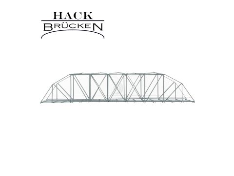 Hack Brücken Boogbrug - Dubbelspoor BK50-2 - Grijs - 50cm - H0 / 1:87 (13850)