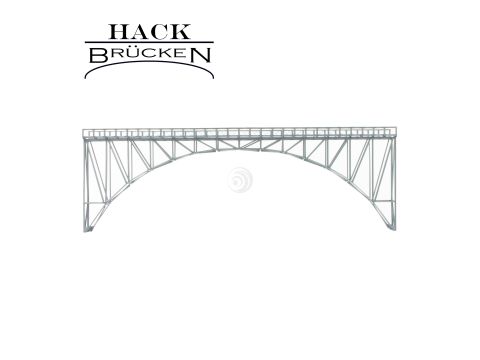 Hack Brücken Hoge boogbrug - Enkelspoor H60 - Grijs - 60cm - H0 / 1:87 (15050)