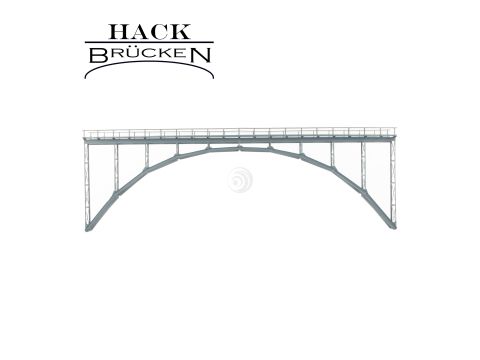 Hack Brücken Hoge boogbrug - Enkelspoor HK60 - Grijs - 60cm - H0 / 1:87 (15150)