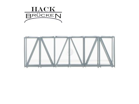 Hack Brücken V-Ligger Vakwerkbrug - Enkelspoor K21R - Grijs - 21cm - H0 / 1:87 (11100)