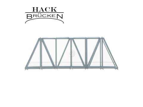 Hack Brücken V-Ligger Vakwerkbrug - Enkelspoor K21S - Grijs - 21cm - H0 / 1:87 (11050)