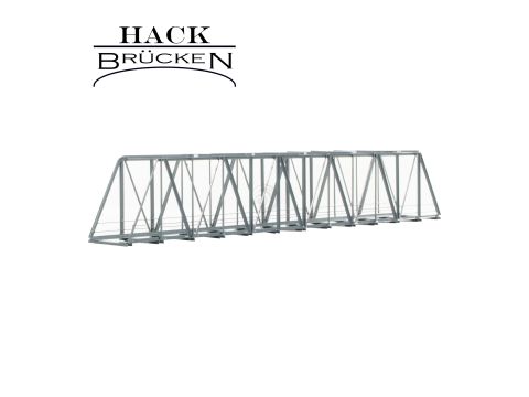 Hack Brücken V-Ligger Vakwerkbrug - Enkelspoor K42S - Grijs - 42cm - H0 / 1:87 (11250)