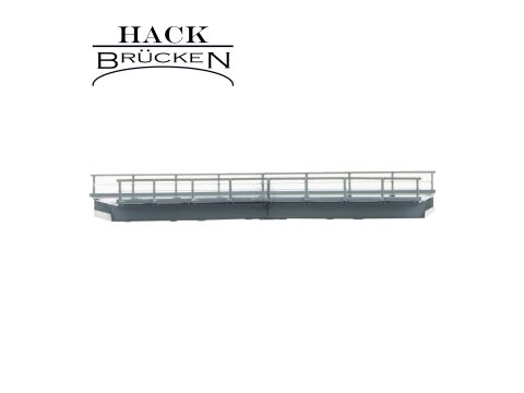 Hack Brücken Bocht element - Enkelspoor R2-30 - Grijs - R=437mm, 30° - H0 / 1:87 (16110)