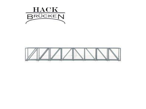 Hack Brücken N-Ligger Vakwerkbrug - Enkelspoor V30 - Grijs - 30cm - H0 / 1:87 (10150)