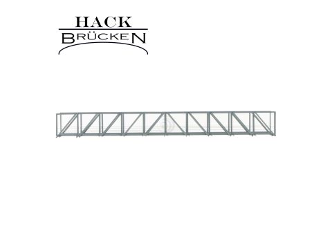 Hack Brücken N-Ligger Vakwerkbrug - Enkelspoor V38 - Grijs - 38cm - H0 / 1:87 (10460)