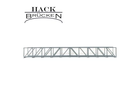 Hack Brücken N-Ligger Vakwerkbrug - Dubbelspoor V38-2 - Grijs - 38cm - H0 / 1:87 (10470)