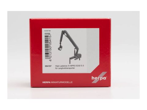 Herpa Hiab X-HIPRO 232 E-3 voor houttransporter - rood - H0 / 1:87 (RI054157)
