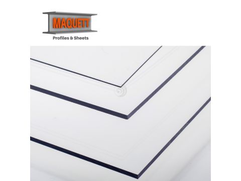 Maquett Polyester plaat - Transparant - 194x320x0.5mm (603-01)