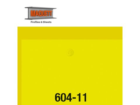 Maquett PVC plaat - Folie - Transparant geel - 194x320x0,10mm (604-11)