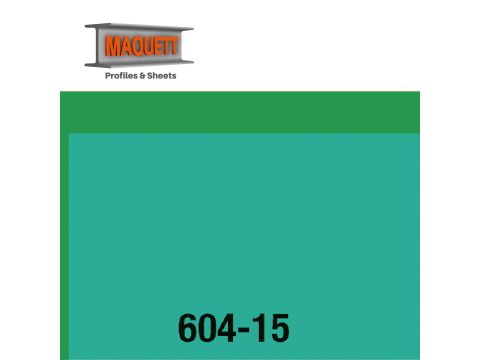 Maquett PVC plaat - Folie - Transparant groen - 194x320x0,10mm (604-15)