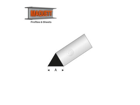 Maquett Styreen profielen - Driehoek 60 - Lengte: 330mm - Wit - 1,0mm/0.04"  (404-51-3-v)