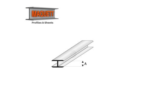 Maquett Styreen profielen - Platte-verbinding - Lengte: 330mm - Wit - 4,0mm/0.156" (450-55-3-v)