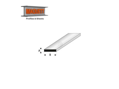 Maquett Styreen profielen - Strip - Lengte: 330mm - Wit - 0,52,0mm/0.02"x0.08"  (408-53-3-v)