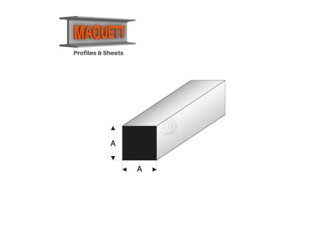 Maquett Styreen profielen - Vierkant - Lengte: 330mm - Wit - 1,5mm / 0.06" (407-52-3-v)
