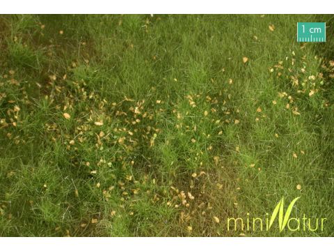 Mininatur Vruchtbare weide met onkruid - Lente - ca. 25x15,5cm - H0 / TT (734-21S)