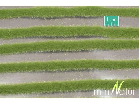 Mininatur Grasstrepen kort - Lente - ca. 42x15 cm - H0 / TT (718-21)