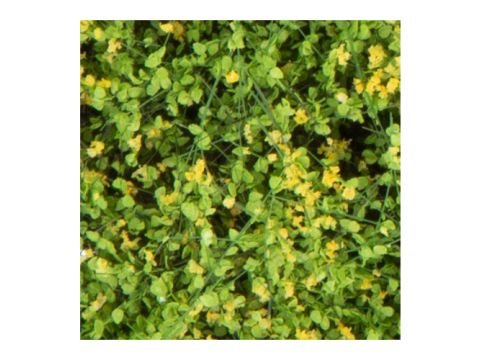 Silhouette Struiken / heggen - bloeiend geel - 12 x 14 cm (250-46)