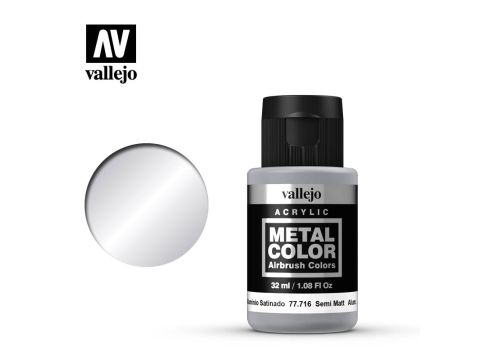 Vallejo Metal Color - Semi Matt Aluminium - 32 ml / 1.08 fl oz (77716)