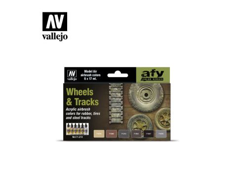 Vallejo Model Air Sets - Wheels & Tracks (6) - 17 ml. (71.213)