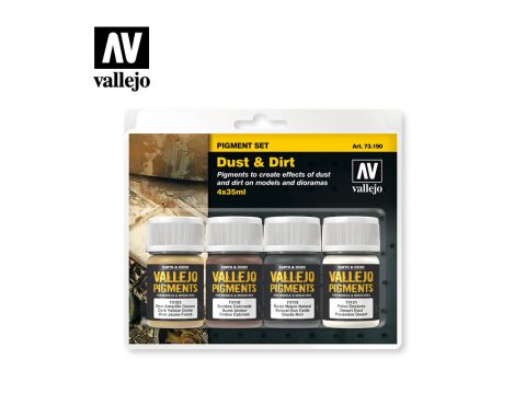 Vallejo Pigments Sets - Dust & Dirt (4) - 35 ml. (73190)
