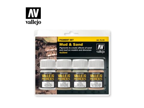 Vallejo Pigments Sets - Mud & Sand (4) - 35 ml. (73191)