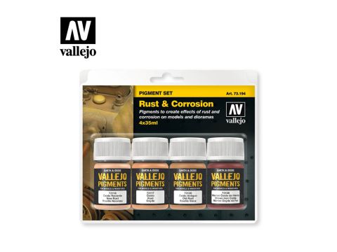 Vallejo Pigments Sets - Rust & Corrosion (4) - 35 ml. (73194)