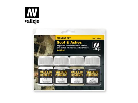 Vallejo Pigments Sets - Soot & Ashes (4) - 35 ml. (73193)