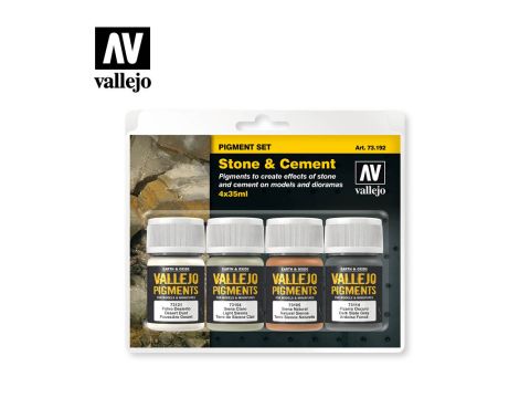 Vallejo Pigments Sets - Stone & Cement (4) - 35 ml. (73192)