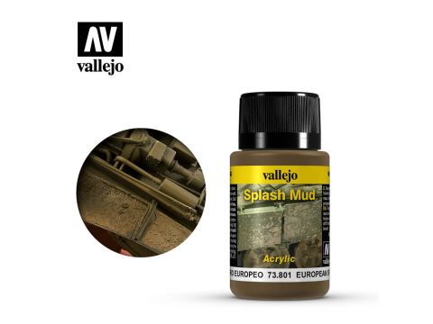 Vallejo Weathering Effects - European Spalsh Mud - 40 ml (73.801)