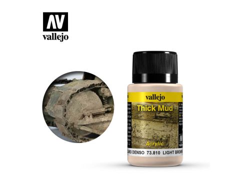 Vallejo Weathering Effects - Light Brown Thick Mud - 40 ml (73.810)
