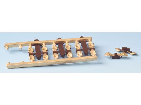 Weinert - Mein Gleis Gegoten messing geïsoleerde spoorverbindingen middenstuk met kunststof omgoten (8 stuks) - H0 / 1:87 (74018)
