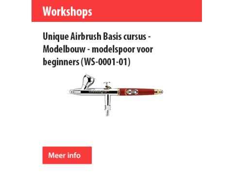 Unique Airbrush Basis cursus - Modelbouw - modelspoor voor beginners (WS-0001-01) 6. April 2024