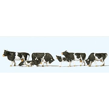 Preiser Koeien, zwart gevlekt - H0 / 1:87 (PR10145)