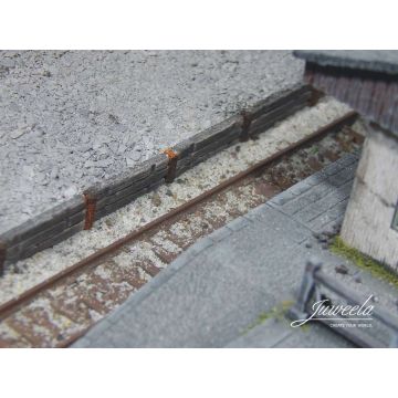 Juweela SPOORWEGPLATFORM VULLEN HOUTEN DWARSLIGGER - ca. 40cm - TT / 1:120 (JW21313)