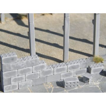 Juweela Betonblokken met noppen (8er/4er) - grijs -  - N / Z (JW21631)