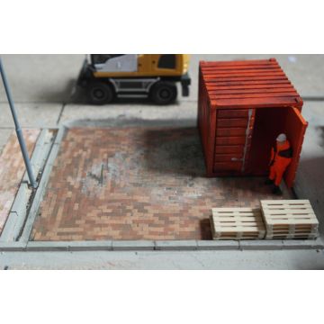 Juweela Trottoirtegels mix - Rood - ca. 2.000x - H0 / 1:87 (JW28144)