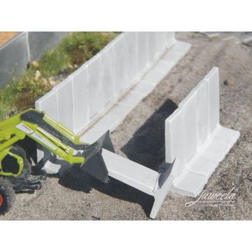 Juweela Betonnen steunpilaren met L-/T-sokkel - grijs -  - H0 / 1:87 (JW28397)