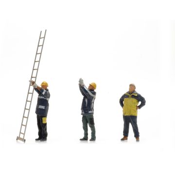Artitec NS baanwerkers vanaf 1990 met ladder - Kant-en-klaar model uit resin, beschilderd - H0 / 1:87 (AR5870009)