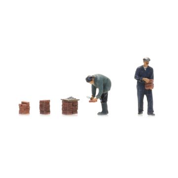 Artitec Metselaars 1930 - 1990 - Kant-en-klaar model uit resin, beschilderd - H0 / 1:87 (AR5870013)