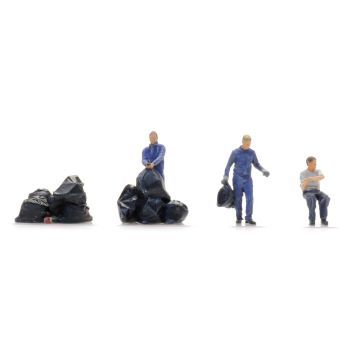 Artitec Vuilnismannen 1960 - 1990 - Kant-en-klaar model uit resin, beschilderd - H0 / 1:87 (AR5870020)