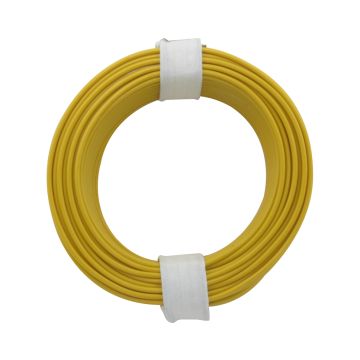 Donau Elektronik Montagedraad Flexibele kern LiY - 0.14mm² - geel - 10m (DO118-3)