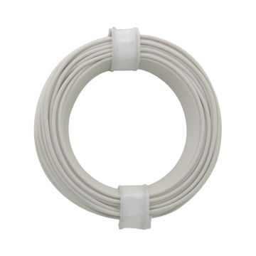 Donau Elektronik Montagedraad Flexibele kern LiY - 0.14mm² - wit - 10m (DO118-5)