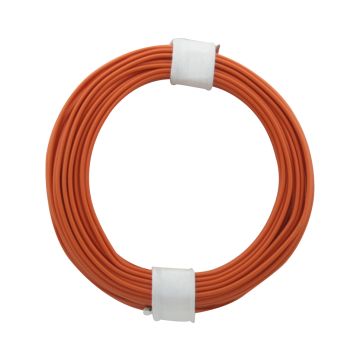 Donau Elektronik Montagedraad Flexibele kern LiY - 0.14mm² - oranje - 10m (DO118-7)